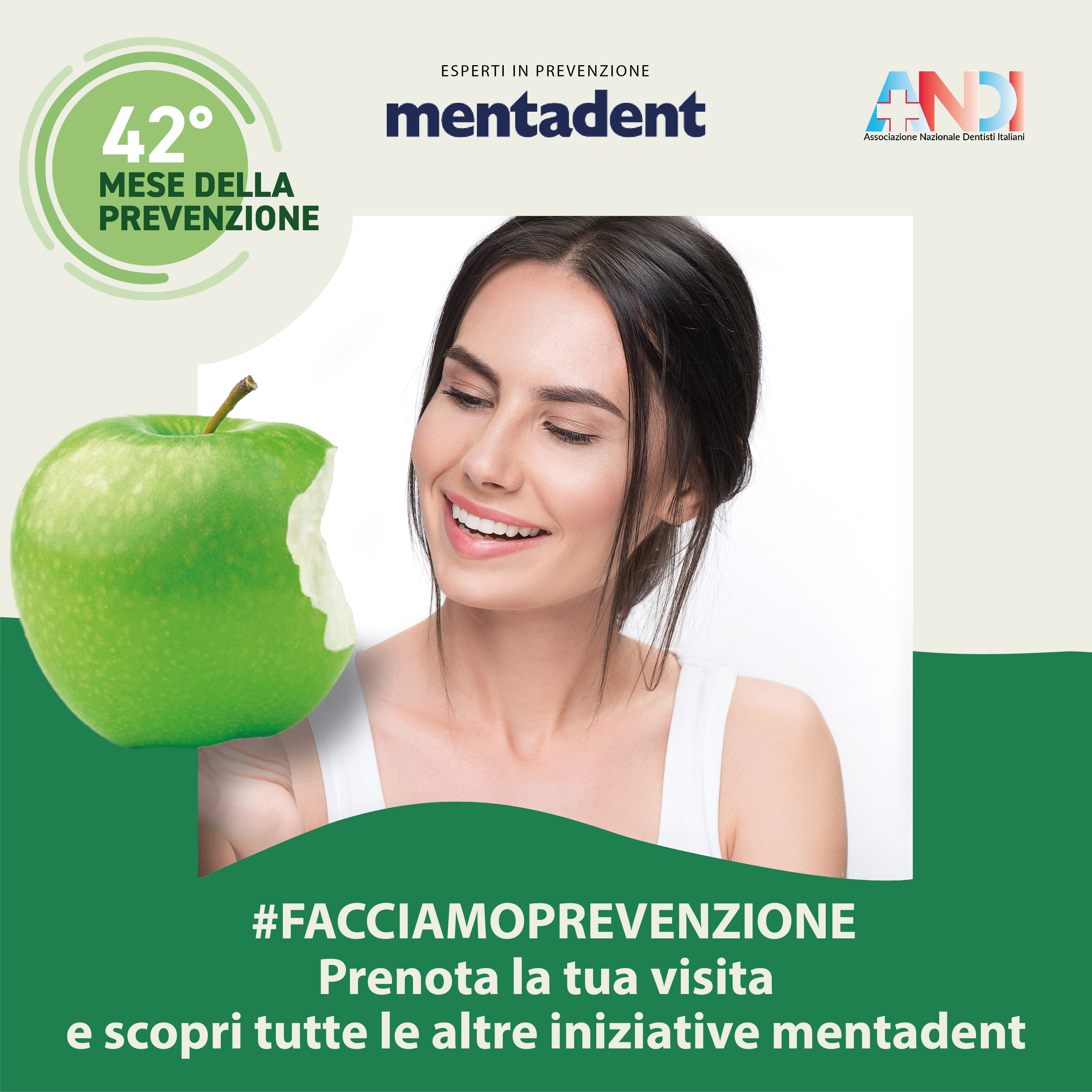 Studio d'Argenio aderisce all'iniziativa #facciamoprevenzione di Mentadent,  in collaborazione con ANDI (Associazione Nazionale Dentisti Italiani).